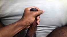 Big Black Cock Wank (me Solo Masturbating)