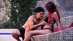 Nasty brunette pornstar with big boobs