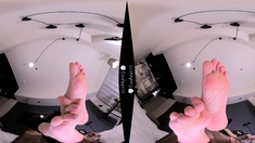 Horny amateur girls with a foot fetish play along