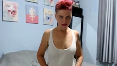 Kinky MILF Teases in White T-Shirt
