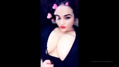Hot amateur shakes her big boobs