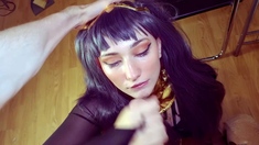 Tit fucked curvy busty brunette blowjob babe sexy pov hi def