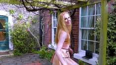 Amateur blonde teen rides cock and anal