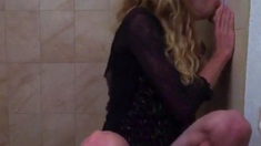 Kinky Crossdresser Plays with Dildos