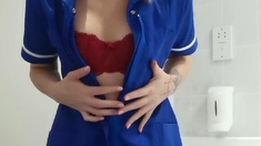 Blonde teen amateur teasing solo