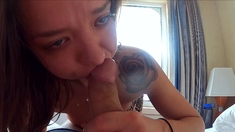 Sexy Teen Brunette Chick Handjobs POV
