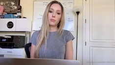 Solo masturbation of a beautiful amateur blonde