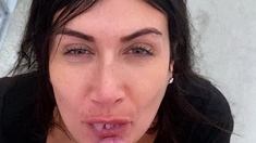 Hot Brunette Girlfriend POV Blowjob