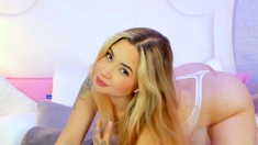 Cute Blonde Teases Her Ass and Plays Her Pussy