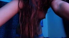 Beauty small tit amateur teen masturbating her shaved pussy