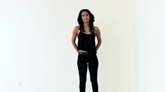 Beautiful teen brunette Jessica Sinn masturbates