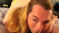 Sucking Daddy's Cock on Webcam
