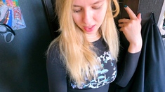 Blonde teen girlfriend blowjob and swallow cum