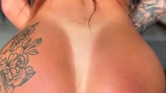 Hot Latina rails ample cock, sprays like a horny