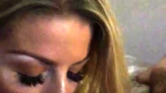 Amateur Blonde Blowjob handjob Huge Facial