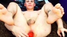 Cute White Boy Gaping His Hole