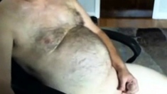 handsome hairy dad jerking off