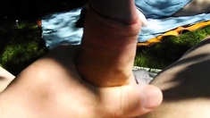 Homemade outdoor masturbation