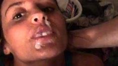 Amateur teen girlfriend homemade action with facial cumshot