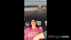 Very Cute Chick Gets Fingered To Orgasm In Back Seat